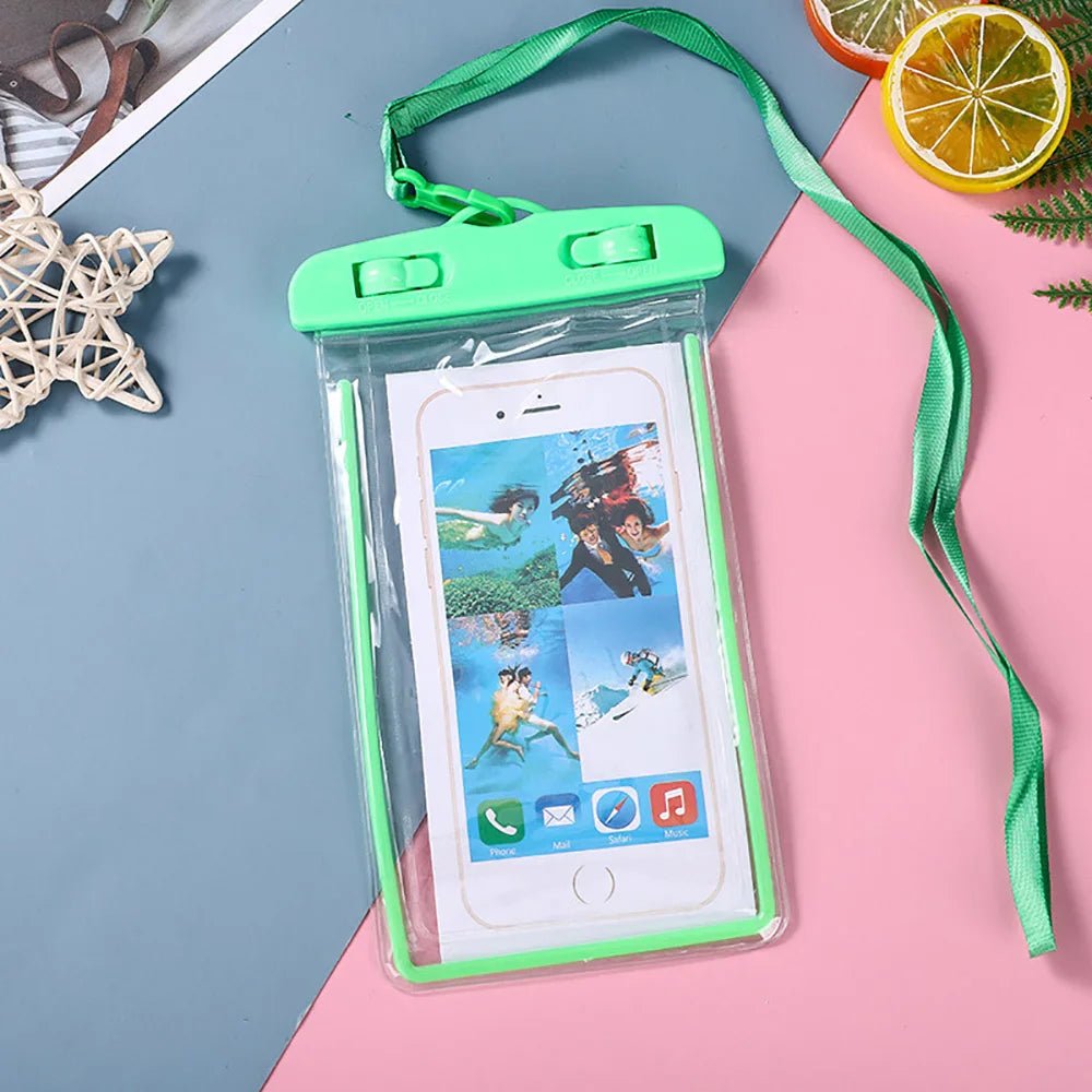 Waterproof Phone Case for 6.5inch Mobile Transparent Pouch Bag with Double Switch Design Sensitive Touch Cover Underwater Dry Bag - Tropical Treasures LTD