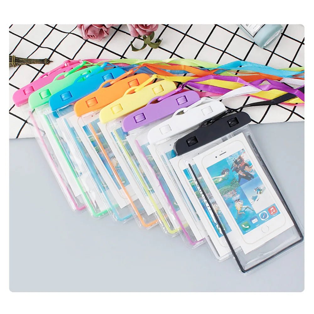 Waterproof Phone Case for 6.5inch Mobile Transparent Pouch Bag with Double Switch Design Sensitive Touch Cover Underwater Dry Bag - Tropical Treasures LTD
