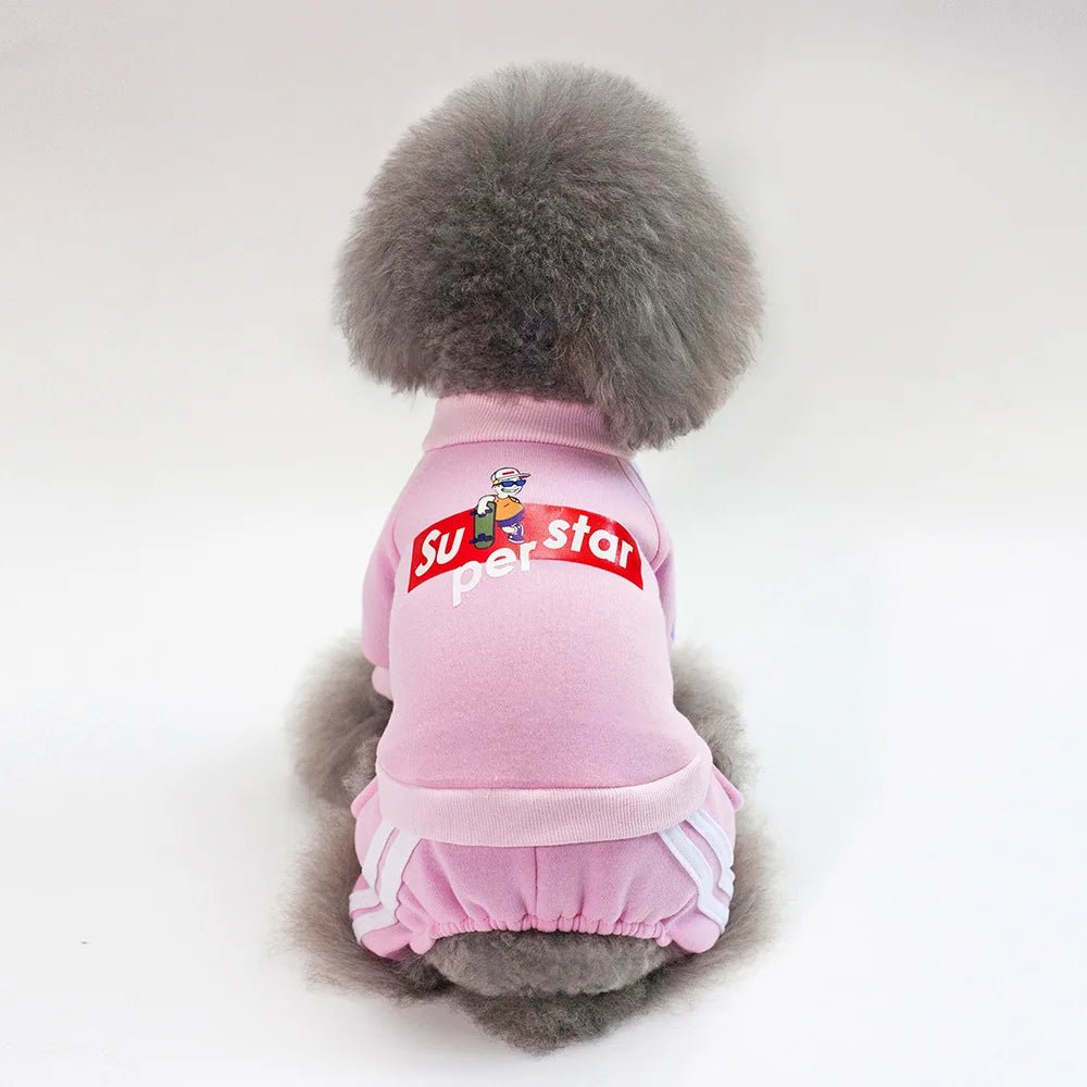 New Creative Breathable Pet Clothing Dog Clothing Pet Clothing for Autumn and Winter Four Legged Hoodie Fleece Jacket for Pets - Tropical Treasures LTD