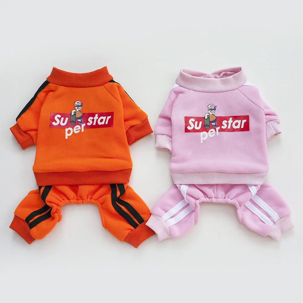 New Creative Breathable Pet Clothing Dog Clothing Pet Clothing for Autumn and Winter Four Legged Hoodie Fleece Jacket for Pets - Tropical Treasures LTD